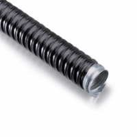 Металлорукав в черной ПВХ изоляции