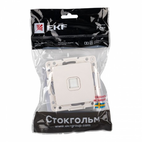 Стокгольм Механизм Розетки Phone 1-местной белый EKF PROxima EYT01-034-10