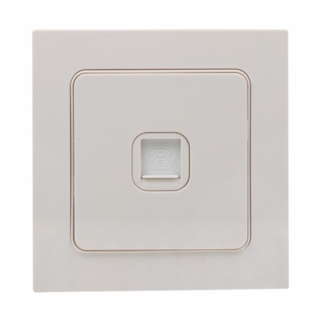 Стокгольм Механизм Розетки Phone 1-местной белый EKF PROxima EYT01-034-10