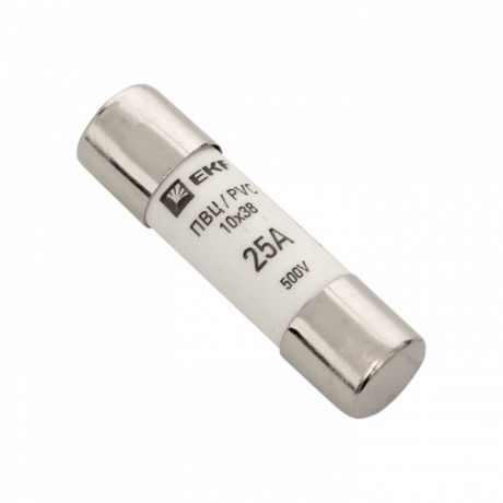 Плавкая вставка цилиндрическая ПВЦ (10х38) 25А EKF PROxima pvc-10x38-25