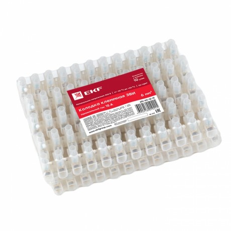 Колодка клеммная (12мм) 15А (10шт.) EKF PROxima plc-KK-12-15