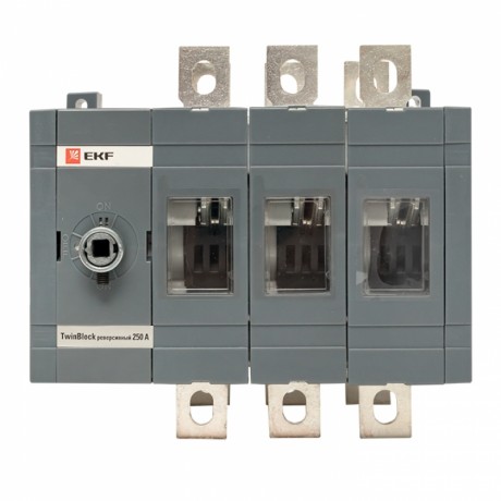 Рубильник 250A 3P реверсивный без рукоятки управления TwinBlock EKF tb-s-250-3p-rev
