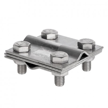 Зажим крестовидный прут-прут (3 пластины 57x57мм) Ni EKF PROxima lp-55758-ni