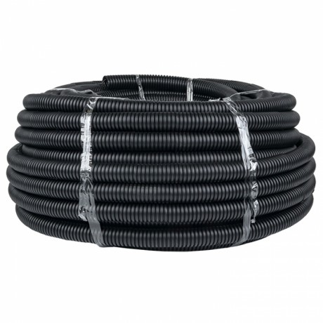 Труба гофр. ПНД с протяжкой d32 мм (25 м) черная EKF-Plast tpnd-32-25m