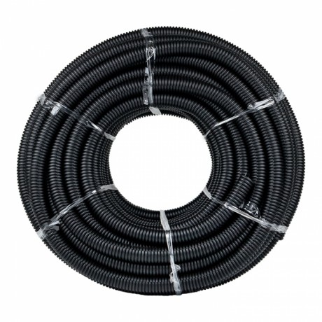 Труба гофр. ПНД с протяжкой d32 мм (25 м) черная EKF-Plast tpnd-32-25m