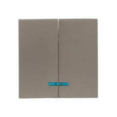 Валенсия лицевая панель выключателя 2-кл. с индикатором 10А кашемир EKF PROxima ESV10-L-123-40