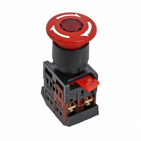 Кнопка ANE-22 поворотная c блокировкой и подстветкой NO+NC Грибок EKF PROxima pbn-ane