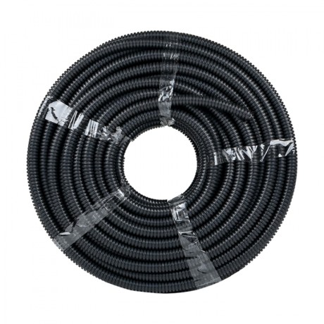 Труба гофр. негорючая безгалогеновая FRHF с протяжкой d16 мм (100 м) черная EKF-Plast FRHF-16