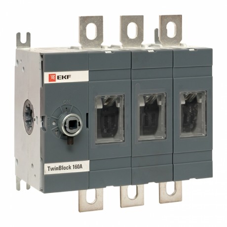 Рубильник 160A 3P без рукоятки управления TwinBlock EKF PROxima tb-s-160-3p