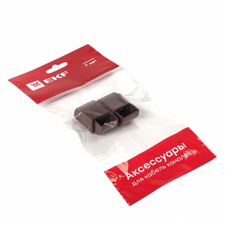 Заглушка (16х16) (4 шт) темное дерево EKF-Plast ecd-16-16x4