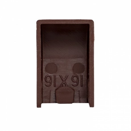 Заглушка (16х16) (4 шт) темное дерево EKF-Plast ecd-16-16x4