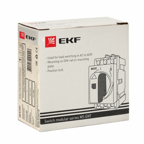 Рубильник модульный MS-20A 3P на DIN-рейку EKF PROxima ms-20d