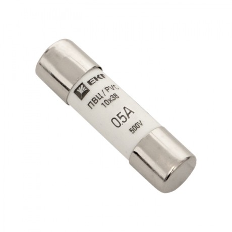 Плавкая вставка цилиндрическая ПВЦ (10х38) 0,5А EKF PROxima pvc-10x38-0,5