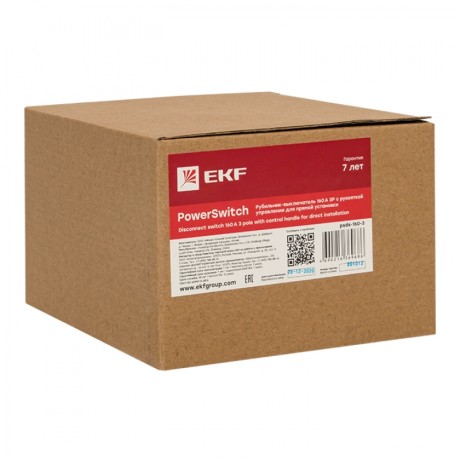 Рубильник-выключатель 160A 3P c рукояткой управления для прямой установки PowerSwitch EKF PROxima psds-160-3