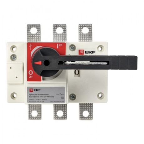 Рубильник-выключатель 160A 3P c рукояткой управления для прямой установки PowerSwitch EKF PROxima psds-160-3