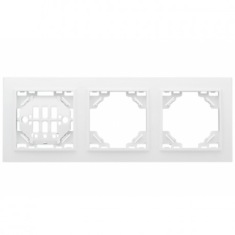 Минск Рамка 3-местная горизонтальная белая EKF Basic ERM-G-303-10