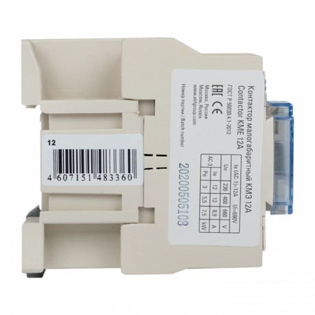 Контактор КМЭ малогабаритный 12А 220В 1NO EKF PROxima ctr-s-12-220