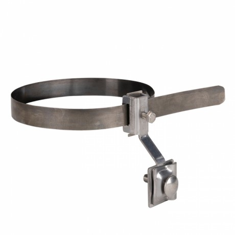 Держатель для труб универсальный D=(0-160) мм нерж. NI и полоса нерж. cталь EKF PROxima lp-d3001-ni