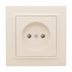 Розетка 1-мест. СП б/з 10 А с защ. штор. бежевый Минск EKF ERR10-022-200