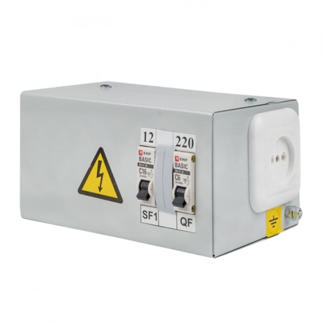 Ящик с понижающим трансформатором ЯТП 0,25кВА 220/12В EKF Basic yatp0,25-220/12v-2a