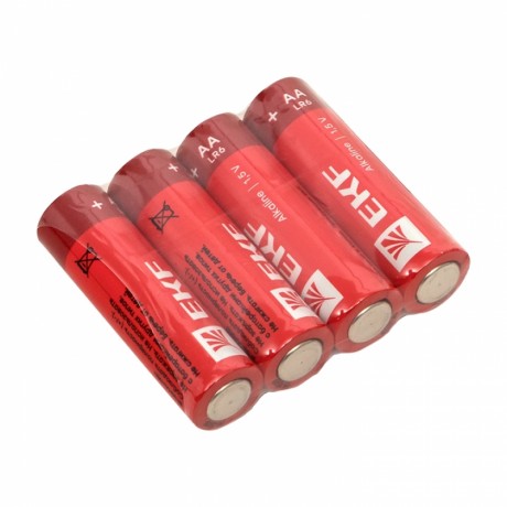 Алкалиновая батарейка типа АА(LR6) шринк 4шт. EKF LR6-SR4