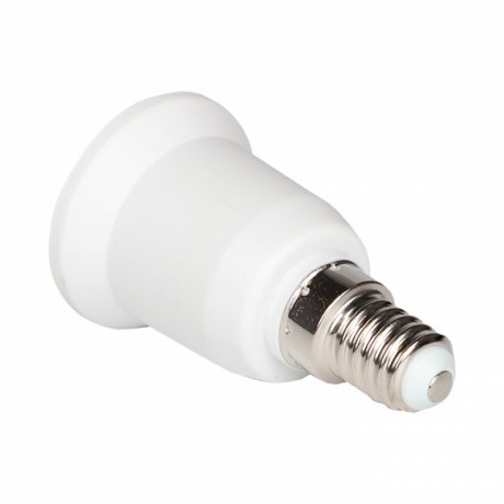 Переходник E14-E27 бел. EKF PROxima AD-E14-E27-w