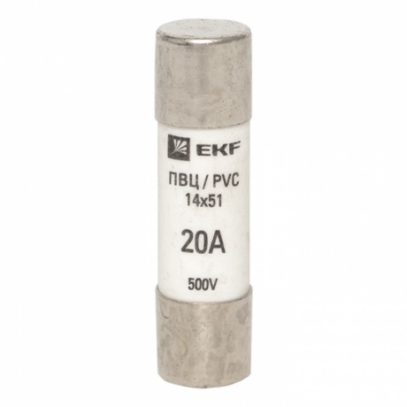 Плавкая вставка цилиндрическая ПВЦ (14х51) 20А EKF PROxima pvc-14x51-20