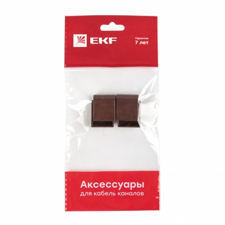 Заглушка (20х10) (4 шт) темное дерево EKF-Plast ecd-20-10x4
