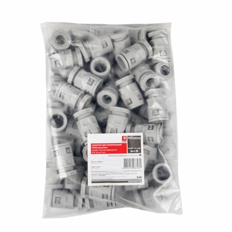 Коннектор для гофрированной трубы (20 мм) (50 шт) EKF-Plast kn-t-20