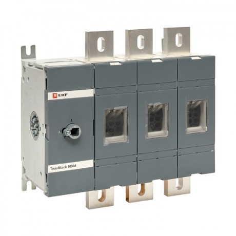Рубильник 1000A 3P без рукоятки управления TwinBlock EKF PROxima tb-s-1000-3p