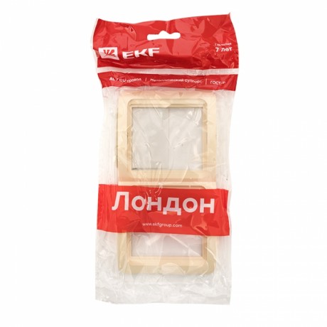 Лондон Рамка 2-местная вертикальная бежевая EKF PROxima EEM-V-302-20