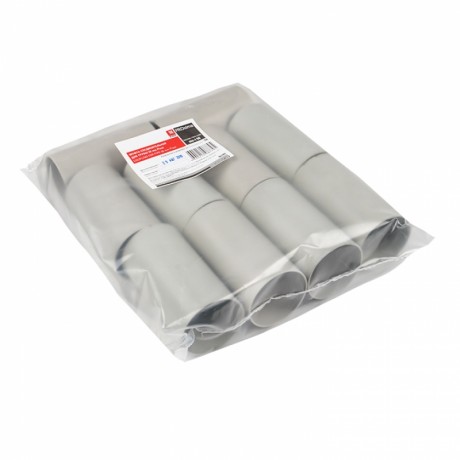 Муфта соединительная для трубы (50 мм) (10 шт) серая EKF-Plast ms-t-50