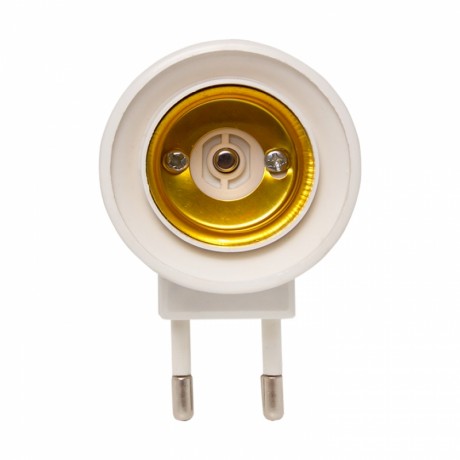 Переходник вилка-Е27 с выкл. бел. EKF PROxima ADF-E27-s-w