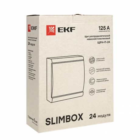 Щит распределительный ЩРН-П-24 SlimBox белая дверца IP41 EKF PROxima sb-n-24w