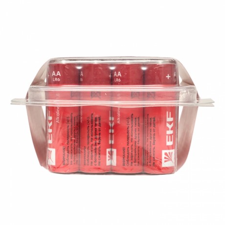 Алкалиновая батарейка типа АА(LR6) пластиковый бокс 24шт. EKF LR6-BOX24