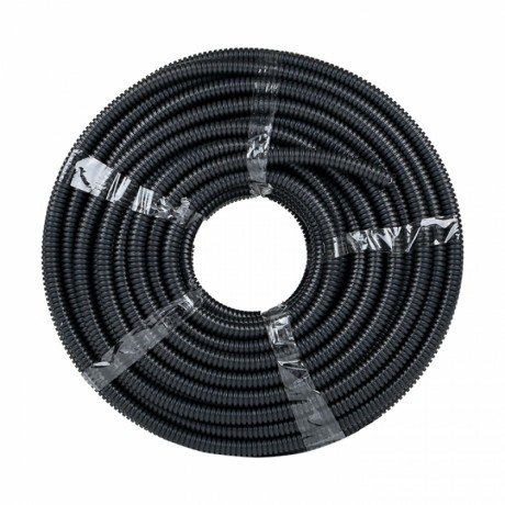 Труба гофр. негорючая безгалогеновая FRHF с протяжкой d20 мм (100 м) черная EKF-Plast FRHF-20