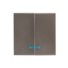 Валенсия лицевая панель выключателя 2-кл. с индикатором 10А графит EKF PROxima ESV10-L-123-60