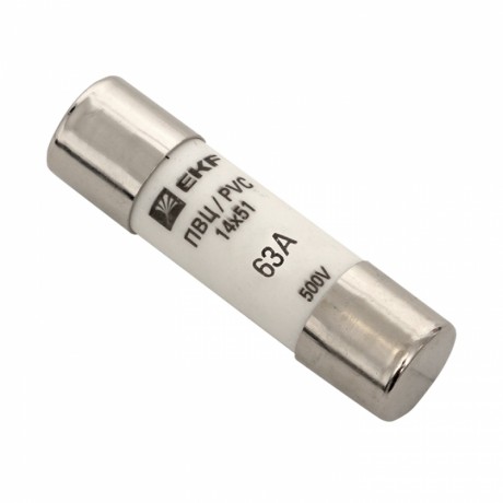Плавкая вставка цилиндрическая ПВЦ (14х51) 63А EKF PROxima pvc-14x51-63
