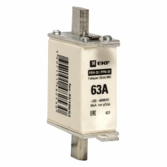 Плавкая вставка ППН-33 100/ 63А габарит 00С EKF PROxima fus-33/100/63