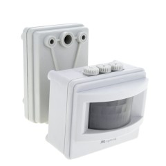 ИК датчик движения MS-01 бел. на прожектор 1200Вт 120гр. до 12м IP44 EKF PROxima dd-ms-01-w