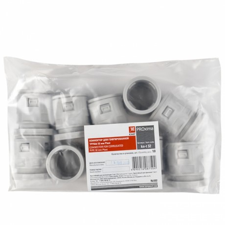 Коннектор для гофрированной трубы (32мм.) (10шт.) EKF-Plast kn-t-32