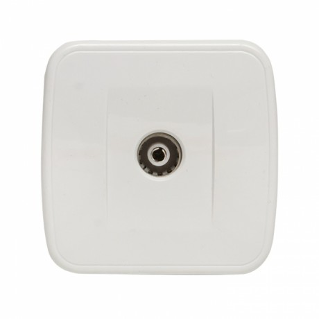 Минск Розетка TV 1-местная ОП 75Ом 5-862МГц белая EKF Basic EGA00-027-10