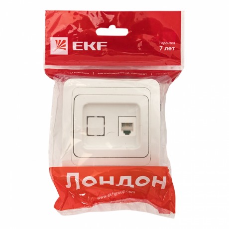 Розетка Phone 1-мест. бел. Лондон EKF PROxima EET01-034-10