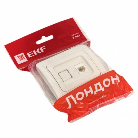 Розетка Phone 1-мест. бел. Лондон EKF PROxima EET01-034-10