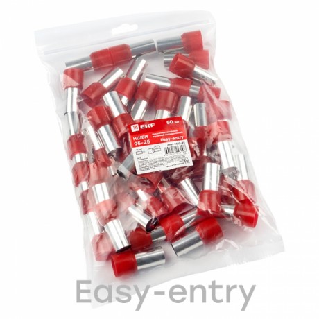 Наконечник штыревой втулочный НШвИ 95-25 (50шт.) EKF nhvi-95.0-25