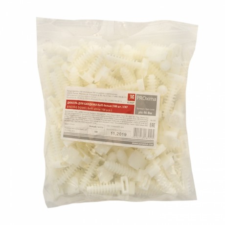 Дюбель для бандажа (8х45) белый (100шт.) EKF PROxima plc-fti-8w