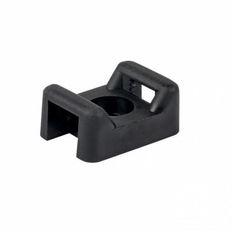 Площадка под хомуты (22x16) с монтажным отверстием М4 чёрная (100шт.) EKF PROxima pmo-22-16-b