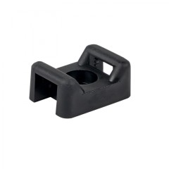 Площадка под хомуты (22x16) с монтажным отверстием М4 чёрная (100шт.) EKF PROxima pmo-22-16-b