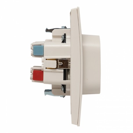 Стокгольм Розетка 2-местная с/з 16А белая с защ. штор. EKF PROxima EXR16-128-10