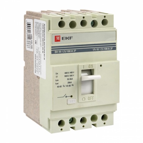 Выключатель нагрузки ВН-99 125/100А 3P EKF PROxima sl99-125-100